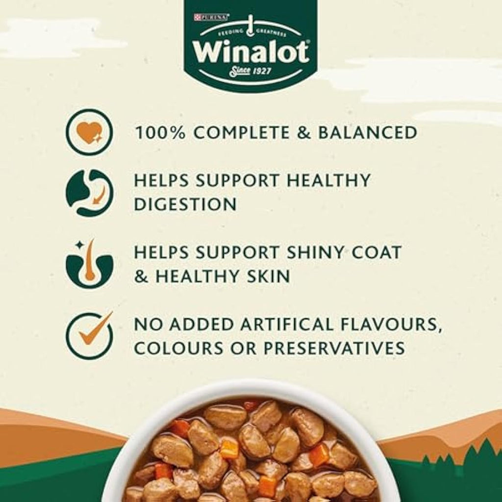Winalot Meaty Chunks Mixed in Gravy Wet Dog Food - 80 x 100g Pouches