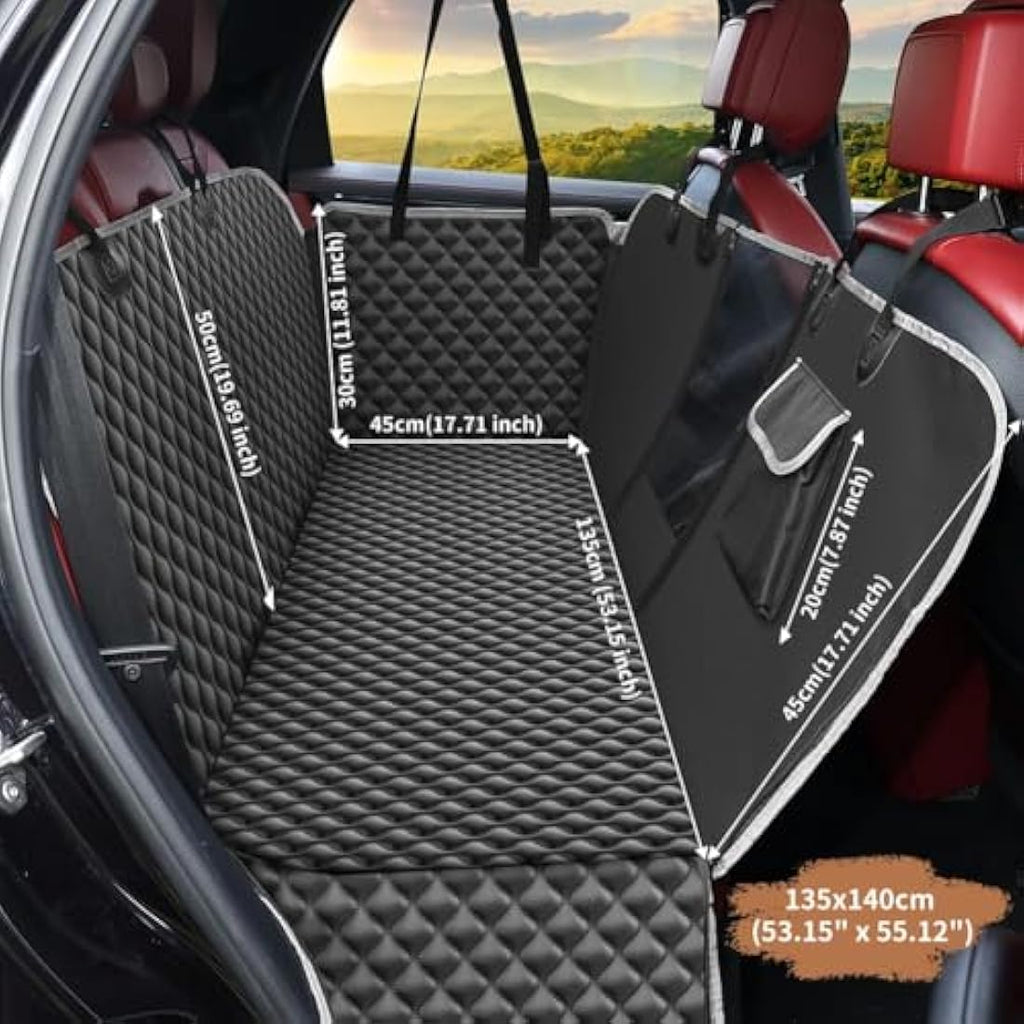 KYG Dog Car Seat Cover – Waterproof 4-in-1 Hammock with Mesh Window