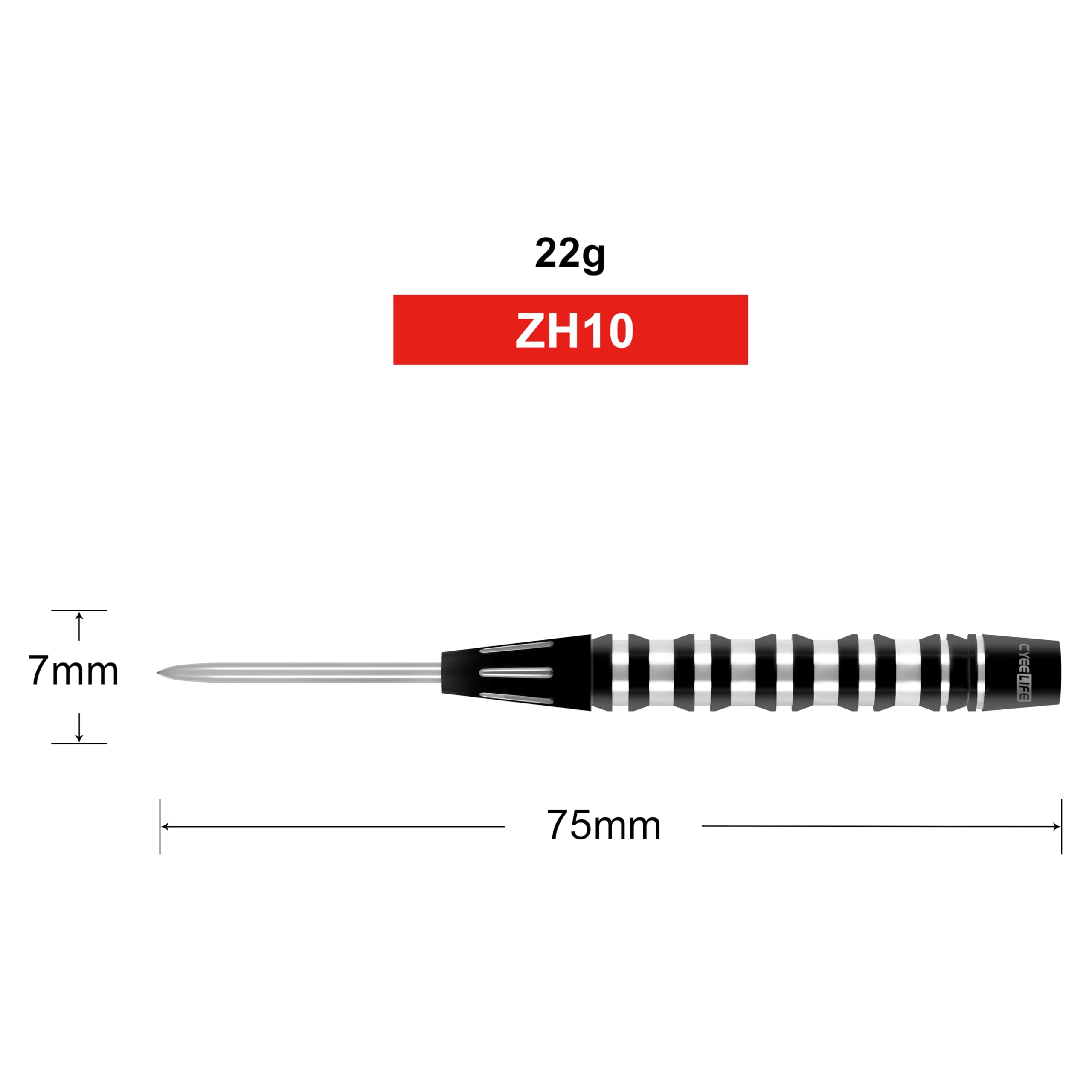 CyeeLife 90% Tungsten Steel Dart Barrels - 22g Professional 2BA Barrels