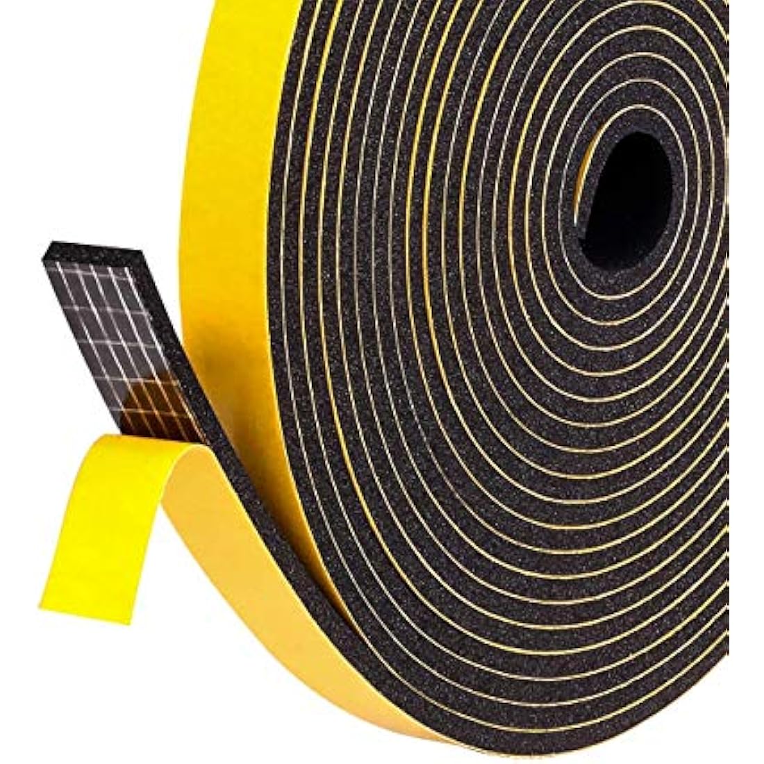 fowong Foam Rubber Seal Tape | Strong Adhesive Weather Stripping | 20M