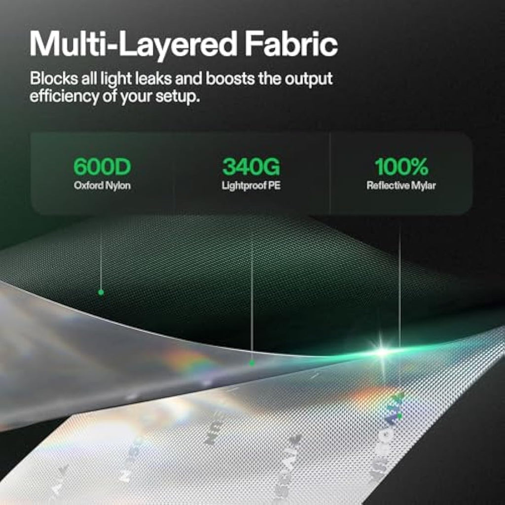 VIVOSUN 90x50x160cm Mylar Grow Tent | Reflective Hydroponic Indoor Tent