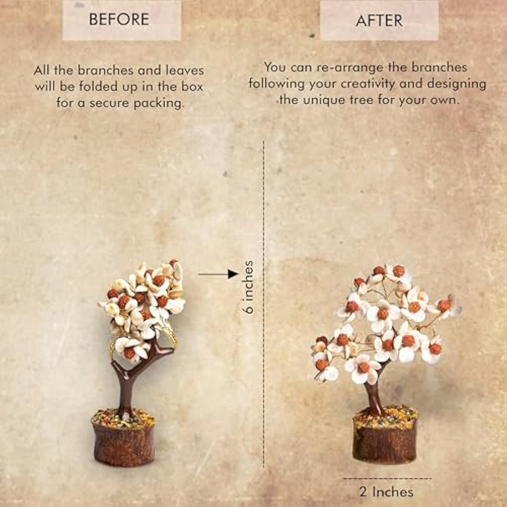 Gomti Chakra & Rudraksha Crystal Tree for Healing Decor