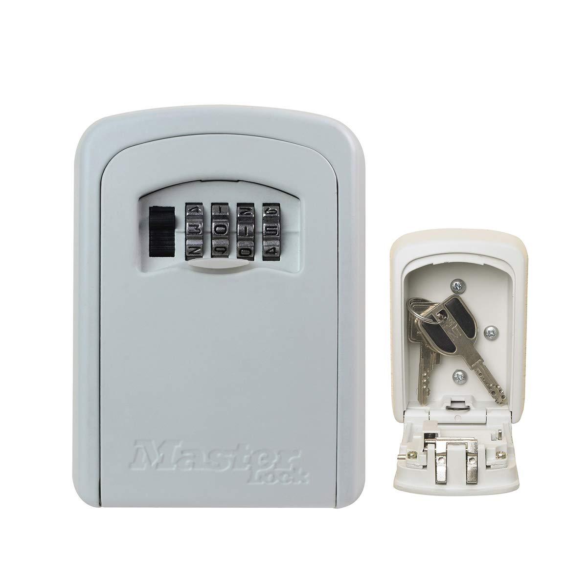 Master Lock Wall Mounted Key Safe – Medium Outdoor Lock Box, Cream