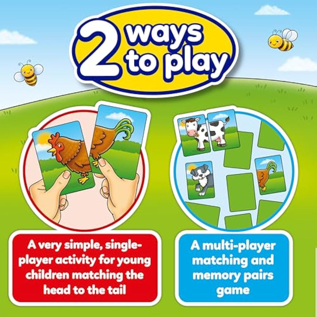 Orchard Toys Farmyard Heads and Tails Matching Game for Toddlers