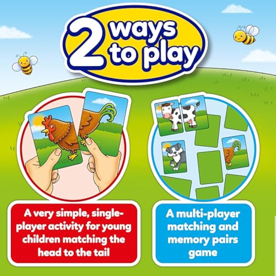 Orchard Toys Farmyard Heads and Tails Matching Game for Toddlers