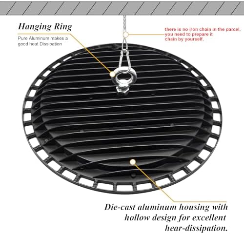 TAUDUDE 100W UFO LED High Bay Light | 14000lm IP66 Waterproof - 4 Pack