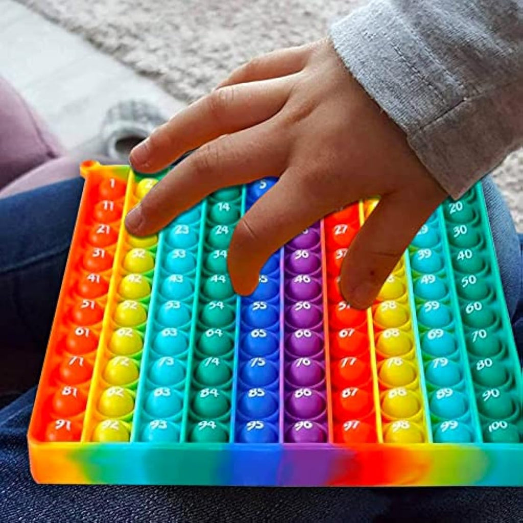 Pop It Fidget Toy – Silicone Sensory Number Learning Toy