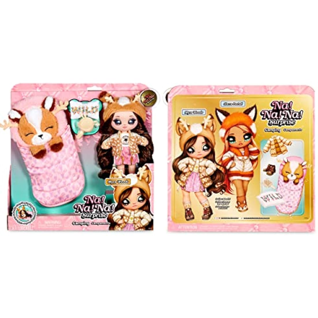 Na Na Na Surprise Camping Myra Woods Deer Plush Fashion Doll with Sleeping Bag