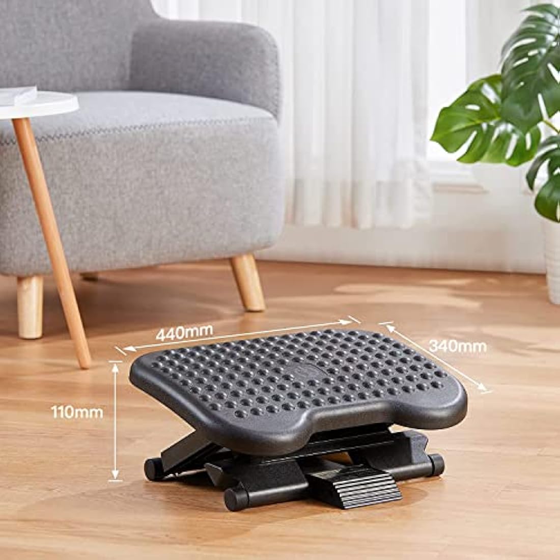 HUANUO Ergonomic Under Desk Footrest | Adjustable Height & Massage