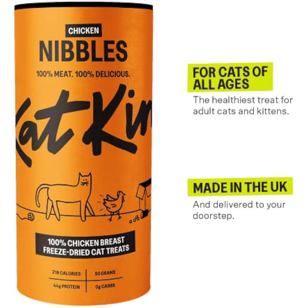 KatKin Freeze-Dried Chicken Breast Cat Treats - 100% Natural (4x50g)