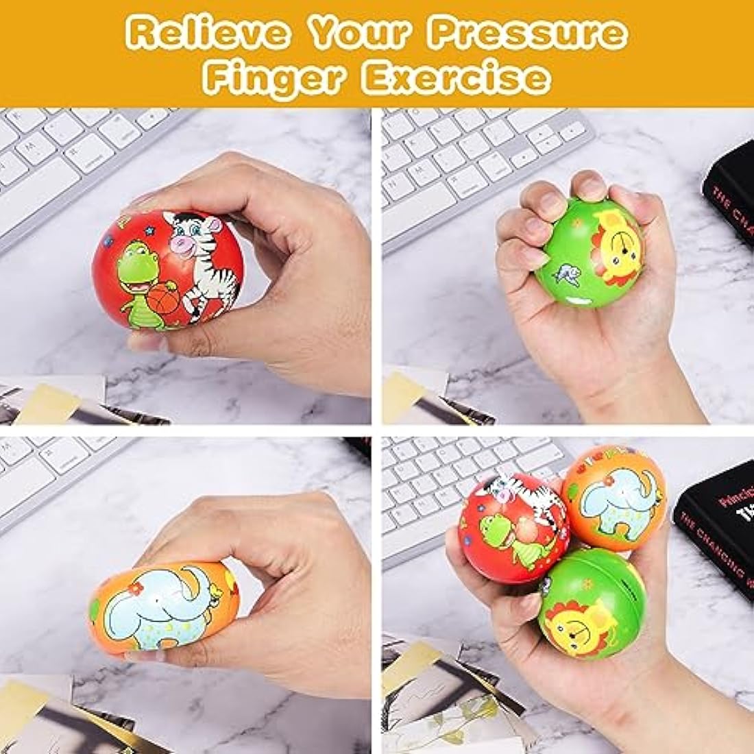 Animal Squeeze Stress Balls - 12pc Sensory Fidget Toys