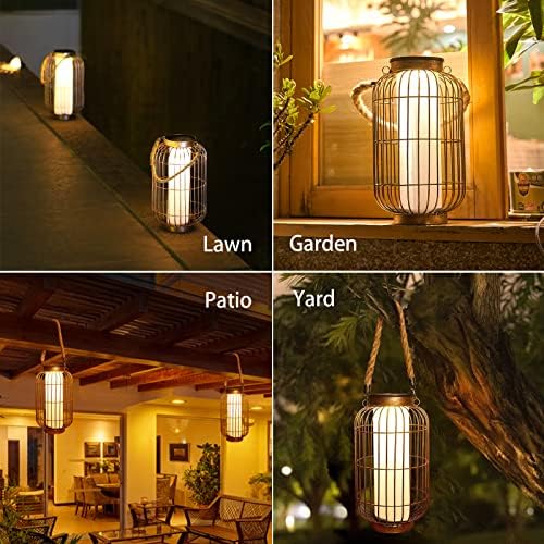 pearlstar Large Solar Lantern – Heavy Duty Metal Outdoor Hanging Light