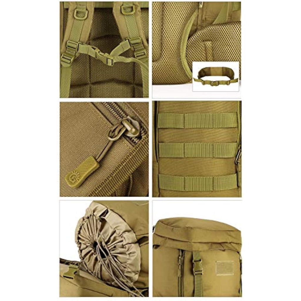 YUHAN 85L Tactical Hiking Backpack | Large MOLLE Oxford Rucksack