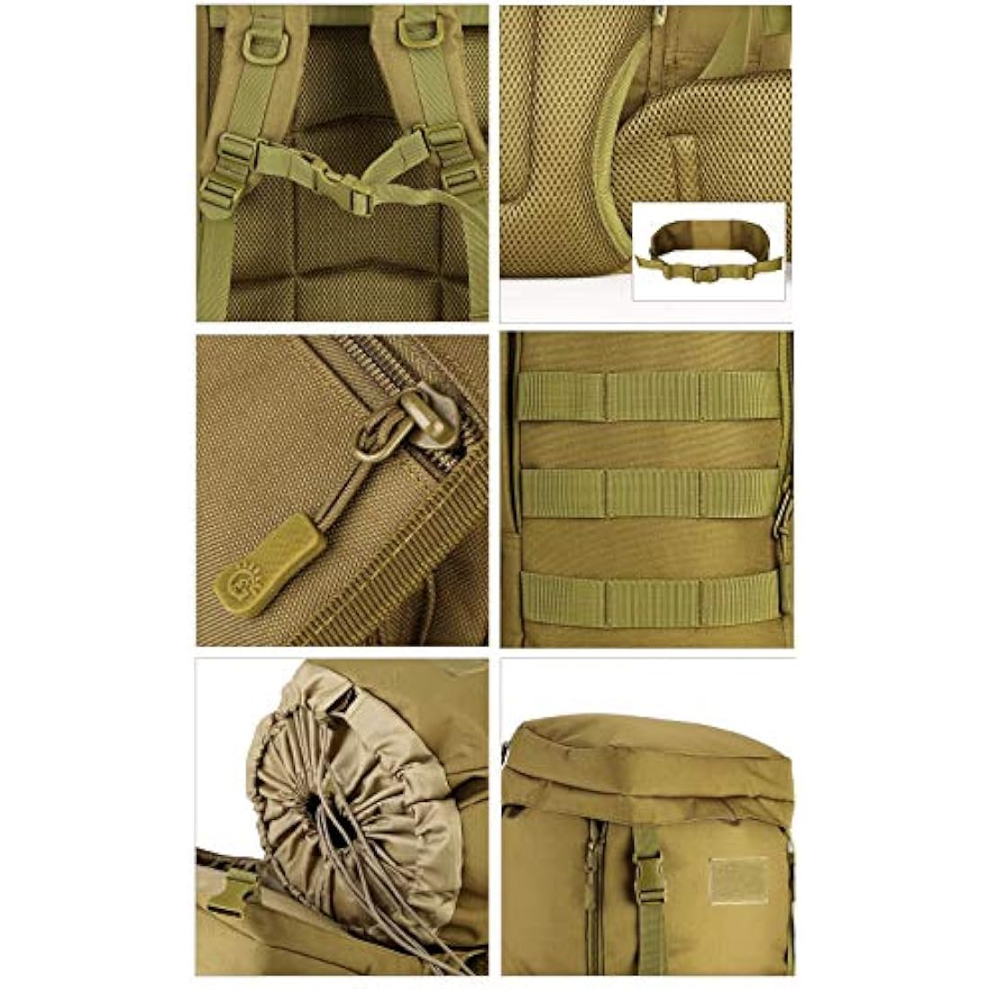 YUHAN 85L Tactical Hiking Backpack | Large Oxford MOLLE Rucksack