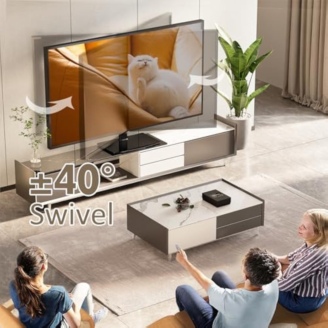 Universal Swivel TV Stand | 32-70" Height Adjustable Base