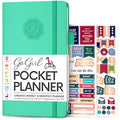 GoGirl Pocket Weekly Planner – Undated Goal Organizer, Emerald Green