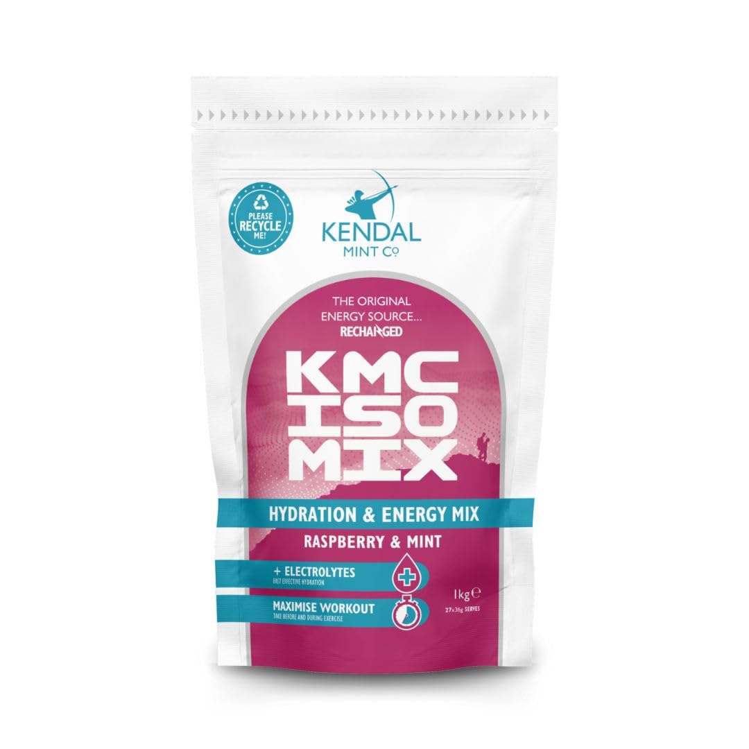 KMC Isotonic Electrolyte Energy Drink Powder - Raspberry & Mint - 1kg