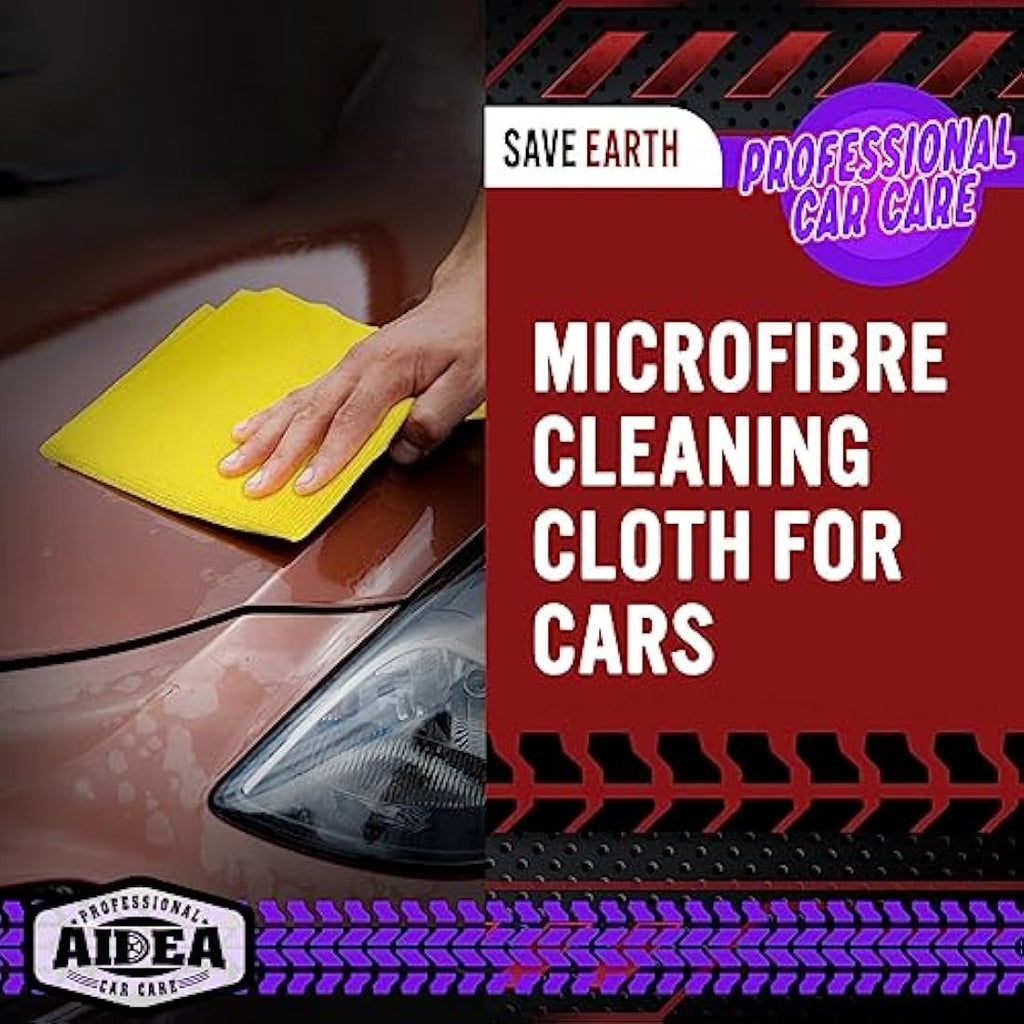 AIDEA Microfibre Cleaning Cloths 100 Pack | Lint-Free Absorbent Rags