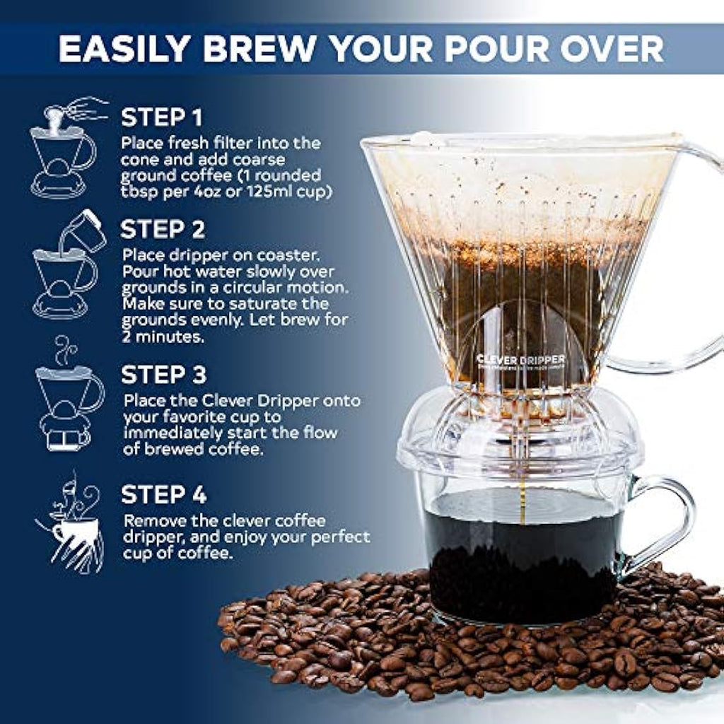 Jolof Store Clever Pour Over Coffee Dripper | BPA-Free Manual Brewer