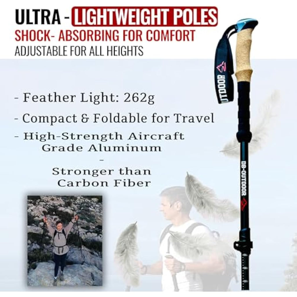 Trekking Poles – 7075 Aluminum Collapsible Hiking Sticks