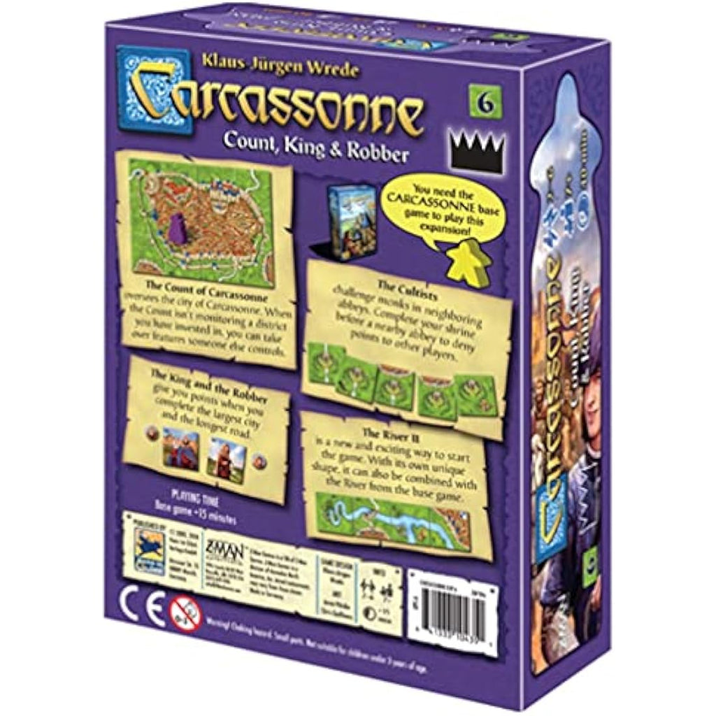 Z-Man Games Carcassonne Expansion 6: Count, King and Robber Board Game