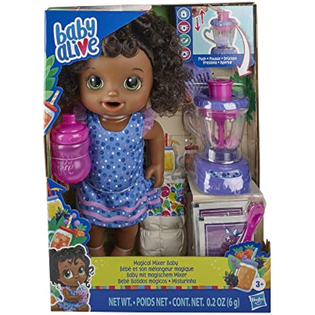 Baby Alive Magical Mixer Baby Doll – Blueberry Blast with Toy Blender