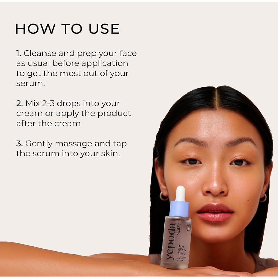 Yepoda The Glow Hero – Bakuchiol Oil Serum Hybrid for Glass Skin, 30ml