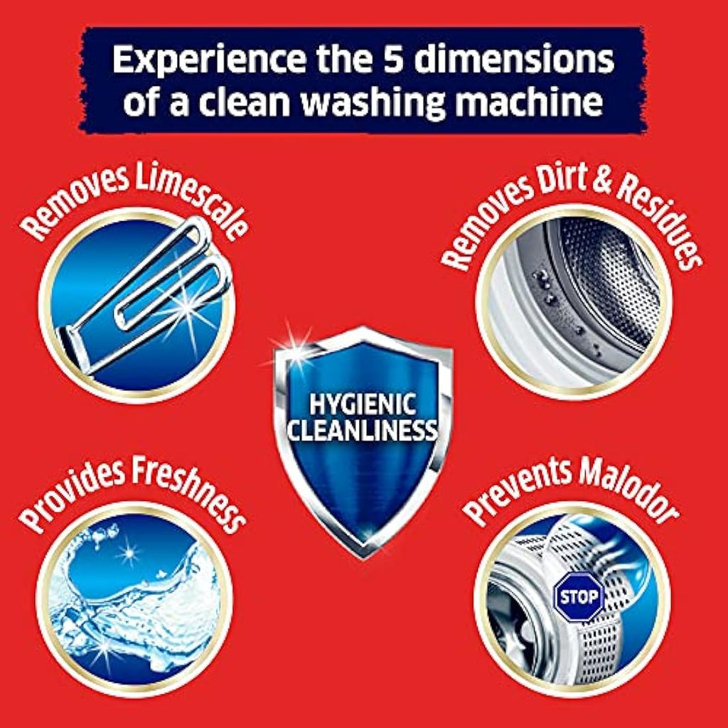 Dylon 5-in-1 Washing Machine Cleaner & Limescale Remover - 6 Pack