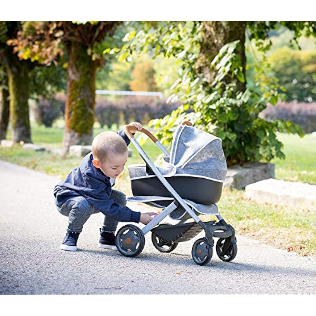 Smoby Bébé Confort 3-in-1 Doll Pushchair and Pram – Grey Toy Stroller
