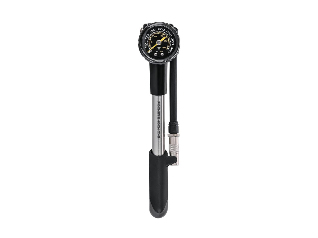 Topeak Pocket Shock DXG Suspension Pump | 360 PSI Dial Gauge – Silver