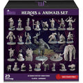 Wildspire Heroes & Troll King DND Miniatures | 29 Unpainted 28mm Figures