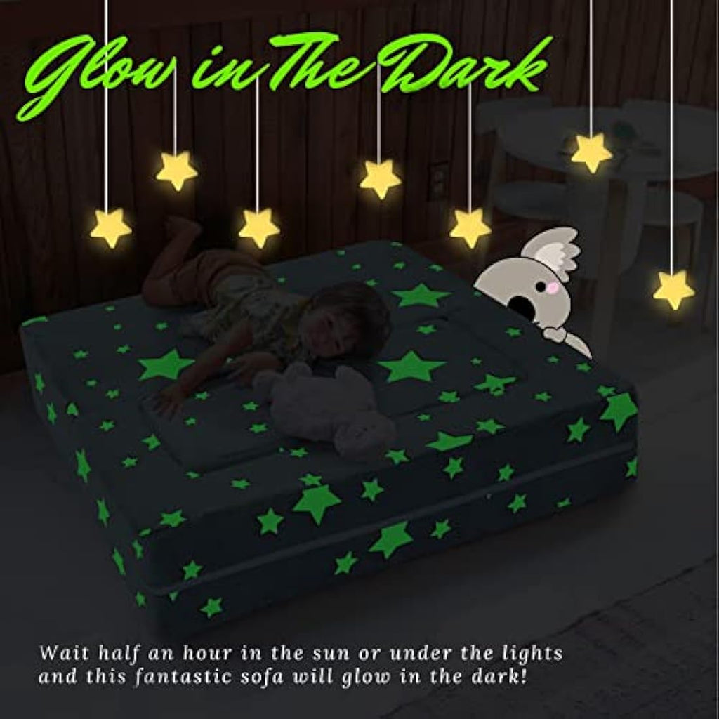MeMoreCool Glow in The Dark Kids Modular Sofa – Convertible Toddler Couch