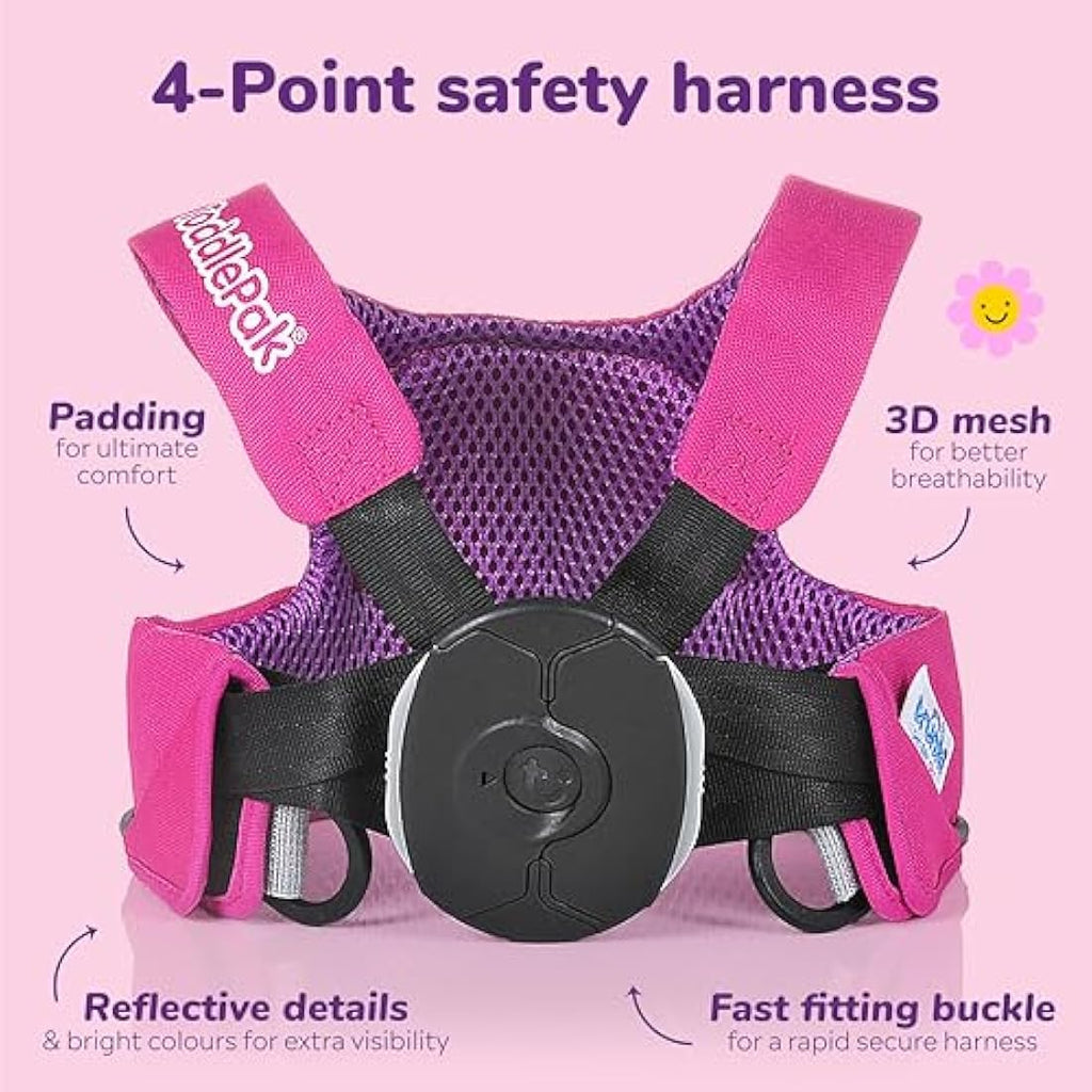 Trunki ToddlePak Baby Walking Reins & Safety Harness – Betsy Bear Pink