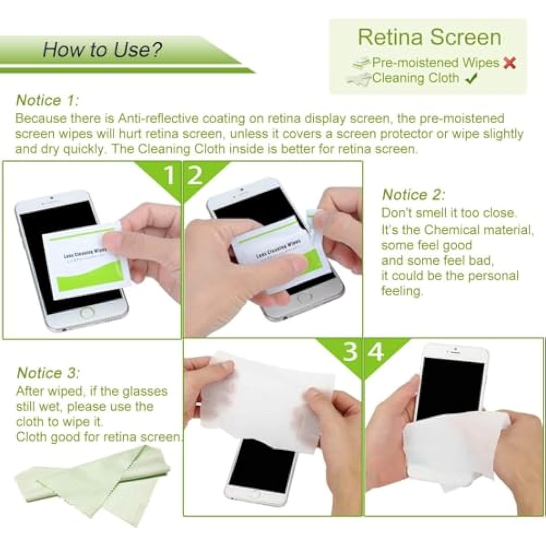 EOTW Screen Wipes – 120 Individually Wrapped Streak-Free Cleaners