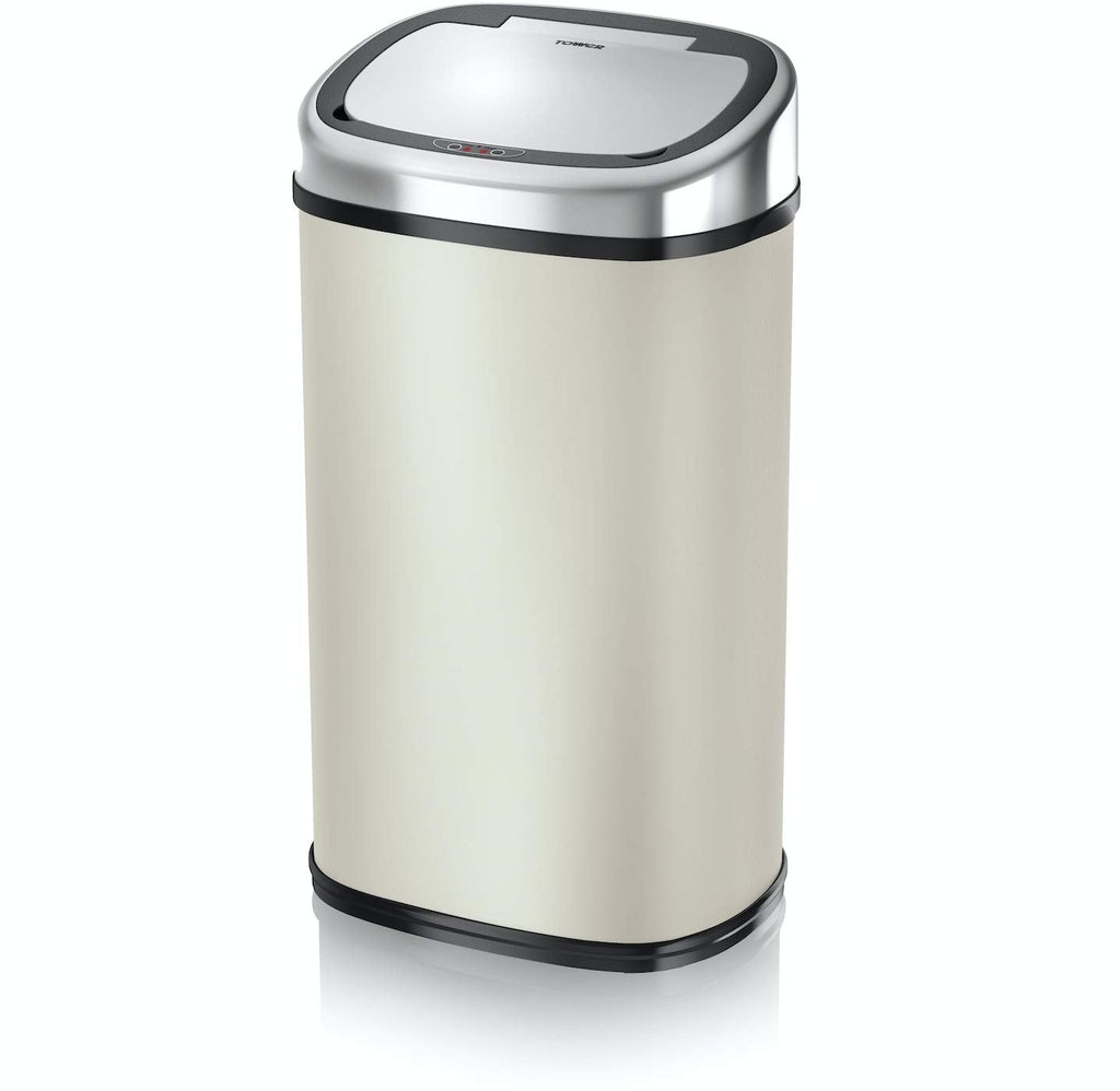 Tower 58L Sensor Kitchen Bin – Automatic Soft-Close Lid, Almond