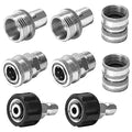 M MINGLE Pressure Washer Adapter Set | Stainless Steel Quick Connect, 8-Pack