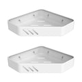 Ibergrif Bathroom Corner Shelf | 2-Pack Stainless Steel Shower Caddy White