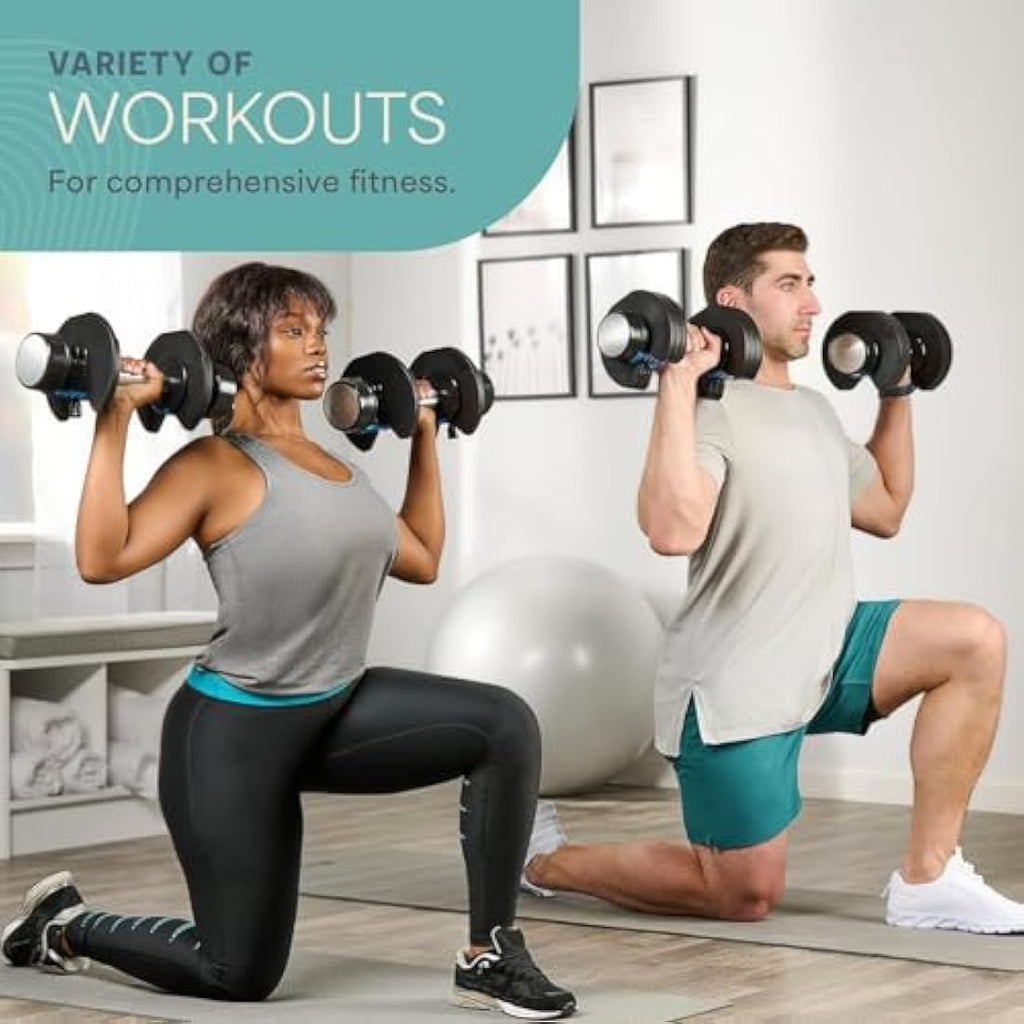 Adjustable Dumbbells Pair – 11.25kg Alloy Steel Weights