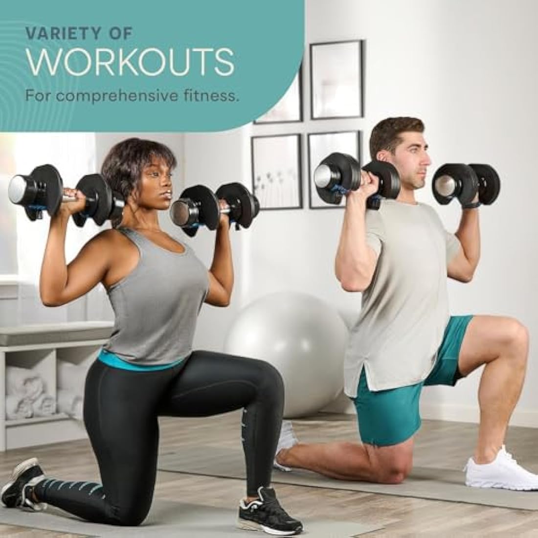 Adjustable Dumbbells Pair – 11.25kg Alloy Steel Weights