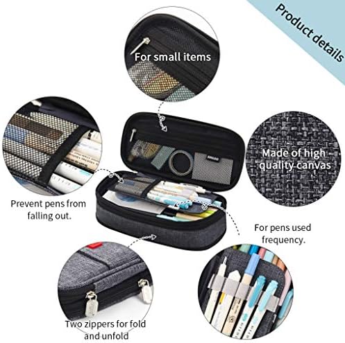 EASTHILL Large Capacity Pencil Case – High Storage School Pen Pouch