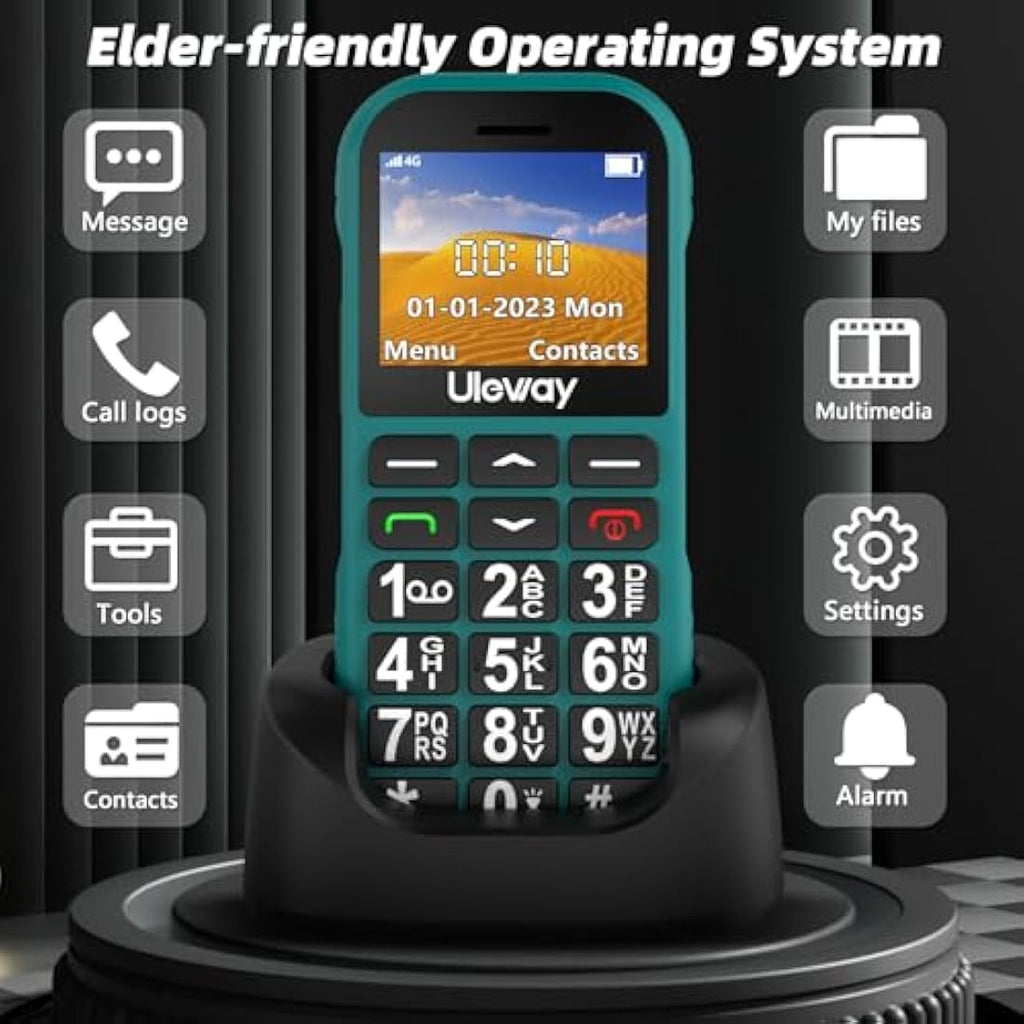 Jolof Store 4G Big Button Mobile Phone for Elderly | SOS & USB-C Dock
