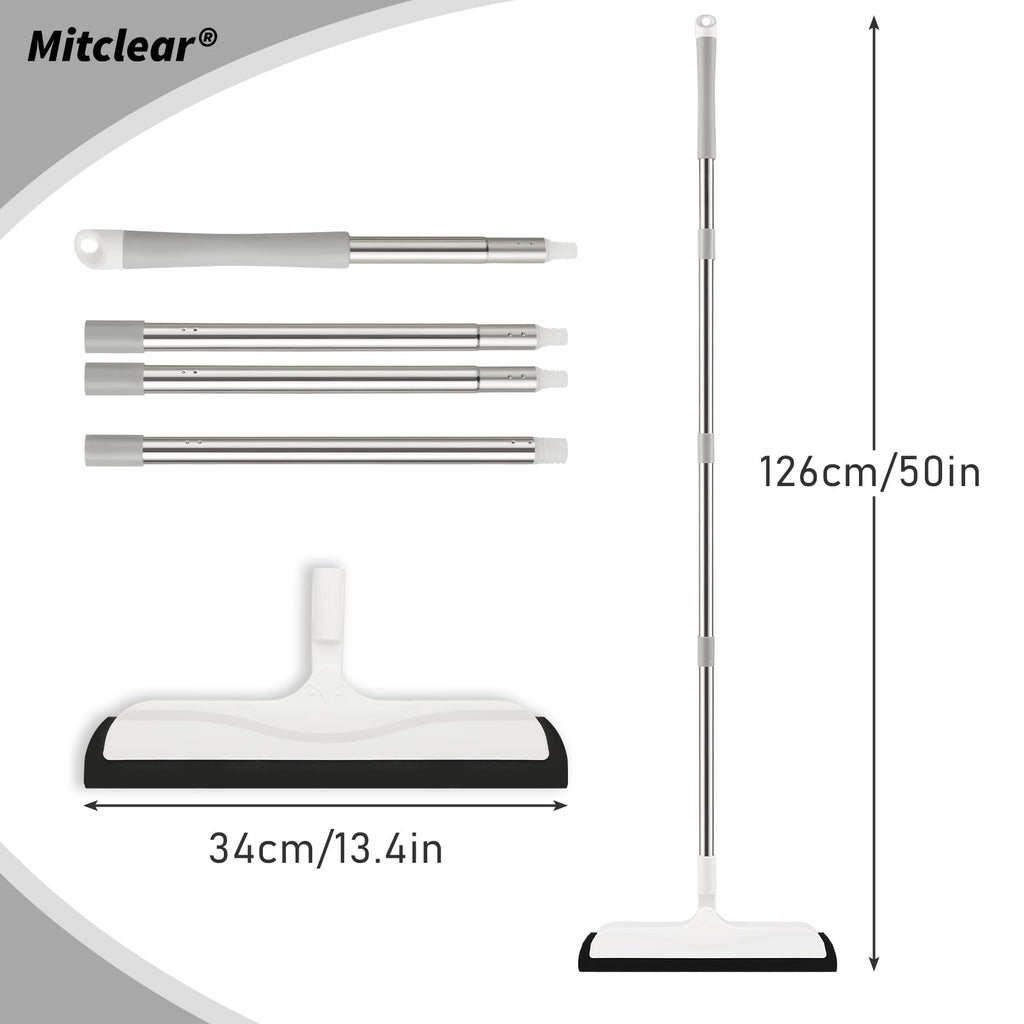 Mitclear Floor Squeegee Mop for Wet Room, Shower Sweeper Long Handle 50 IN - image 3