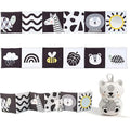 Taf Toys Savannah High Contrast 3-in-1 Soft Baby Book for Tummy Time