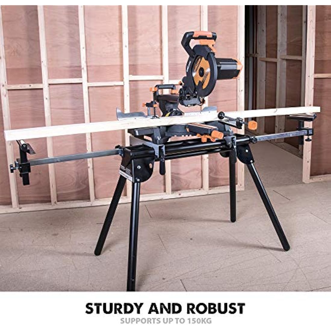 Evolution EVOMS1 Universal Mitre Saw Stand | Folding Compact Support