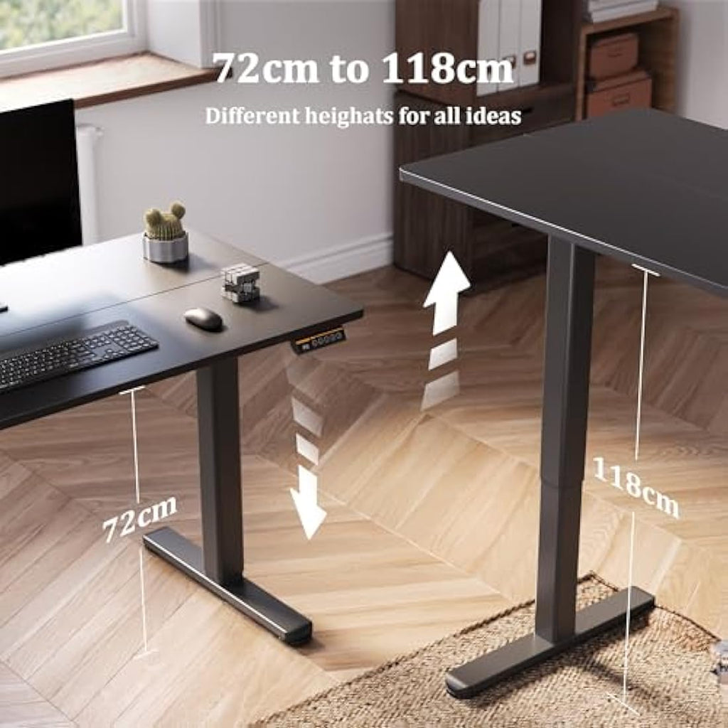 Claiks Electric Standing Desk – 120x60cm Height Adjustable Sit Stand