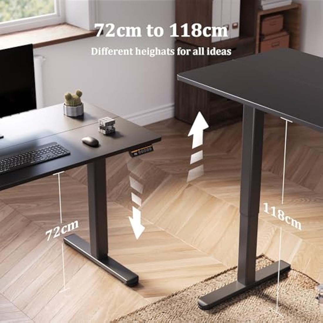 Claiks Electric Standing Desk – 120x60cm Height Adjustable Sit Stand