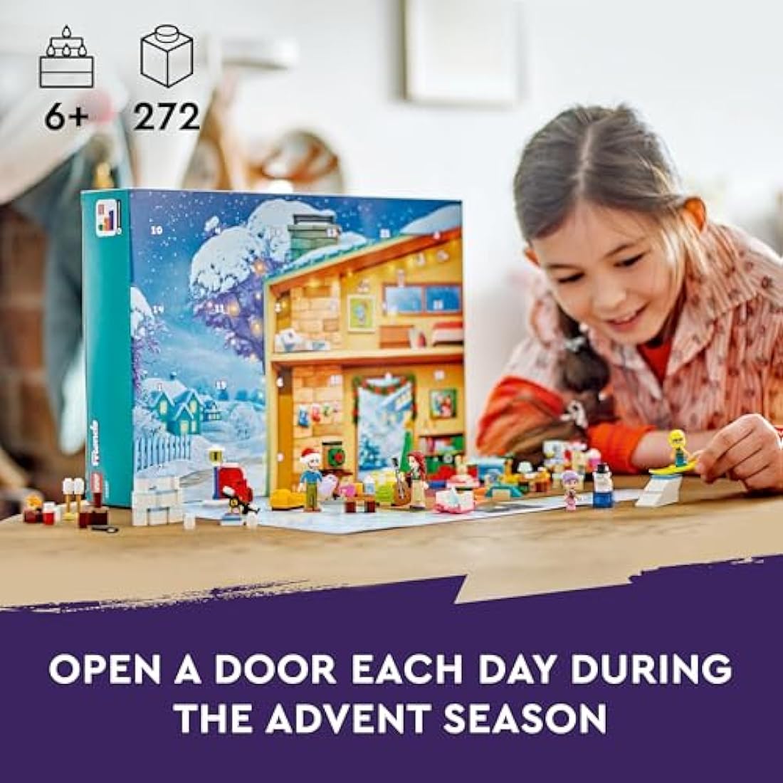 LEGO Friends 2024 Advent Calendar – Christmas Toy Set with 5 Mini-Dolls