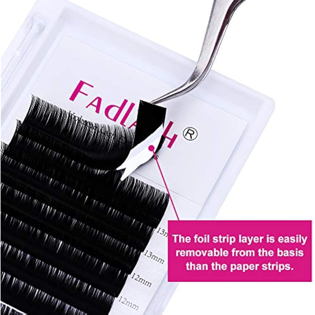 Fadlash Classic Eyelash Extensions | 0.15mm D Curl Matte Black Mixed Tray