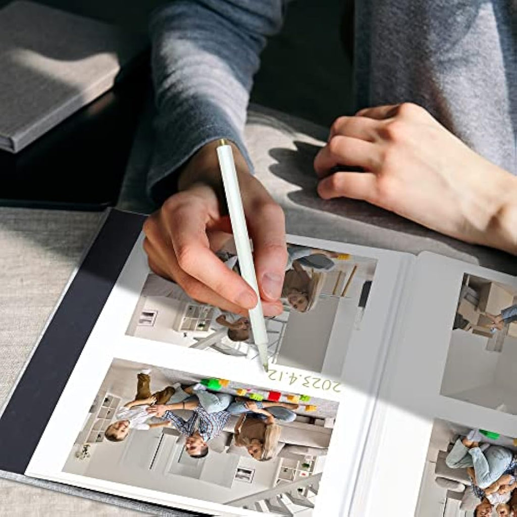 Yopih Self Adhesive Photo Album – 60 Page Linen Cover Scrapbook