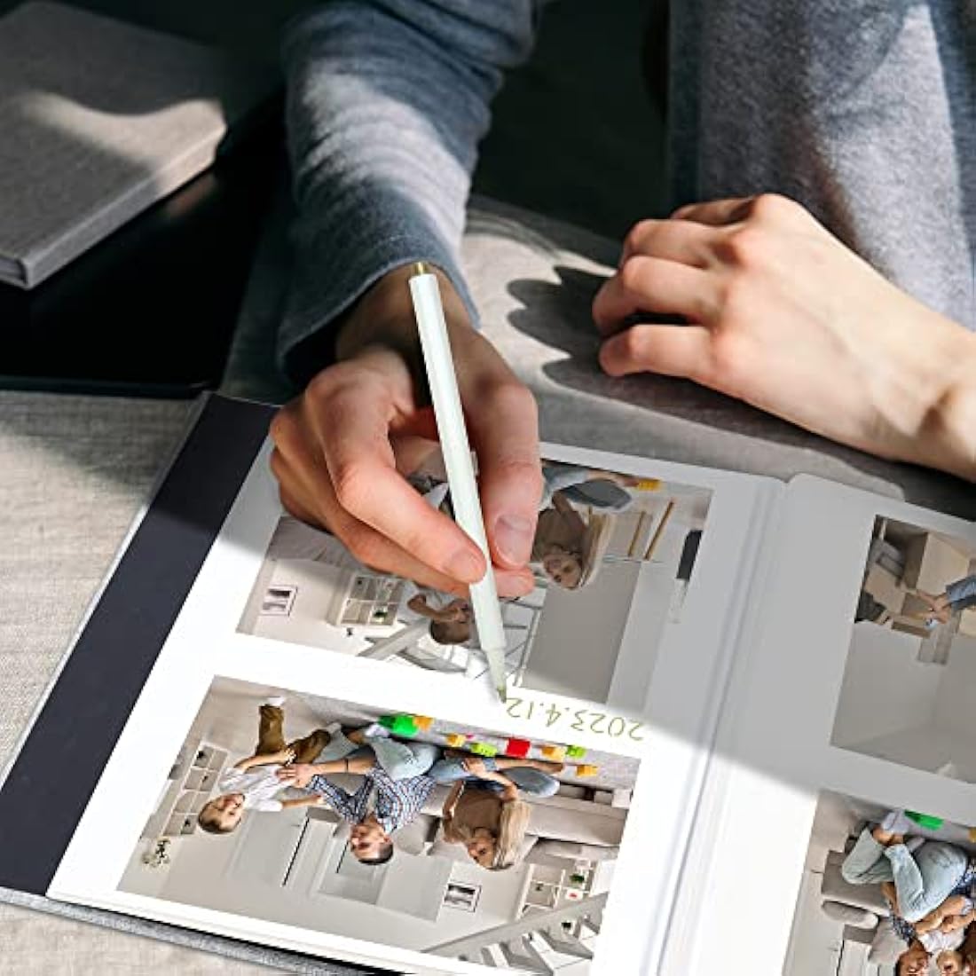 Yopih Self Adhesive Photo Album – 60 Page Linen Cover Scrapbook
